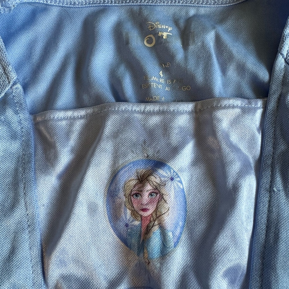 Frozen Disney Light Blue Dress with Character Print - Picture 4 of 4